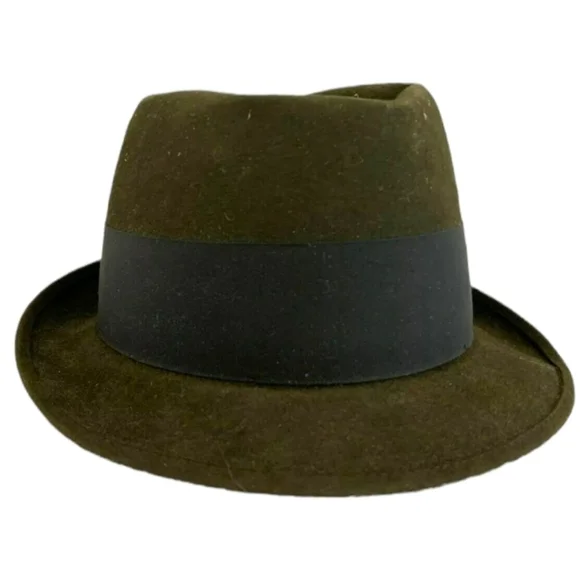 VINTAGE Royal Stetson Fedora Long Oval Size 7 in Box Forest Green - Picture 5 of 11